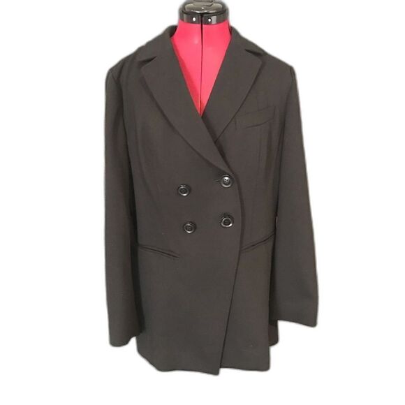 Coldwater Creek Blazer Women’s Petite Size 12P Black Long Sleeve Button Pockets - Picture 5 of 6